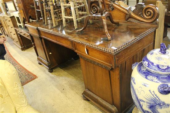 Large 19th century Anglo Indian rosewood pedestal sideboard(-)